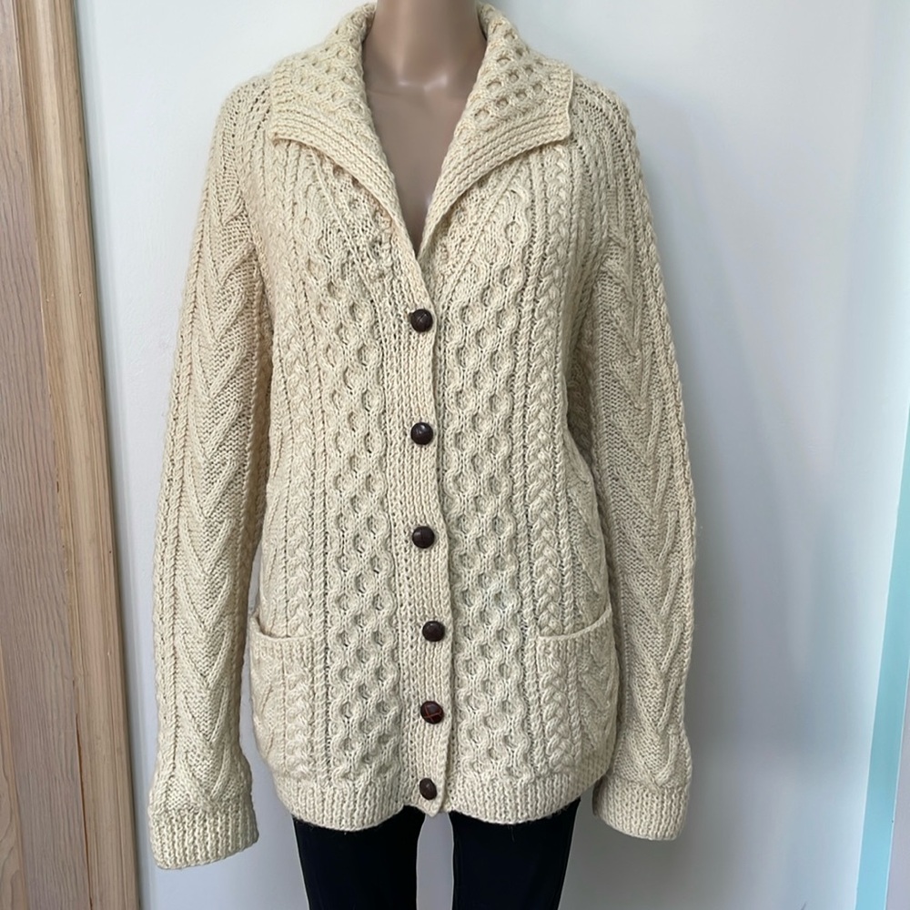 Gaeltarra hand-knit wool sweater made in Ireland